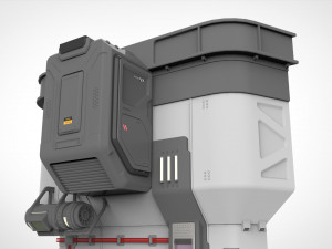 Sci-fi architecture kitbash 35 Modelo 3D