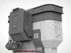 Sci-fi architecture kitbash 35 3D Model