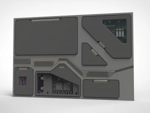 Sci-fi architecture kitbash 35 3D Model