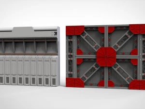 Sci-fi architecture kitbash 35 3D Model