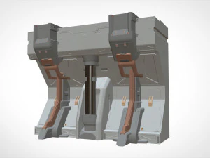 Sci-fi architecture kitbash 35 3D Model