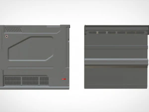 Sci-fi architecture kitbash 35 3D Model