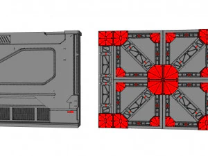 Sci-fi architecture kitbash 35 3D Model