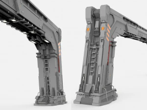 Sci fi modular environment 10 3D Model