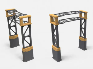 Sci-fi architecture kitbash 36 3D Model