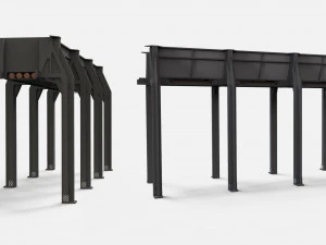 Sci-fi architecture kitbash 36 3D Model