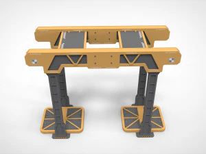 Sci-fi architecture kitbash 36 3D Model