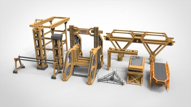 Sci Fi Modular Environment 17 Modèle 3D .c4d .max .obj .3ds .fbx .stl .blend 