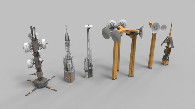 Sci fi antenna 7 Modello 3D .c4d .max .obj .3ds .fbx .stl .blend 