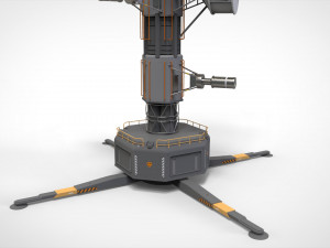 Sci fi antenna 7 Modello 3D