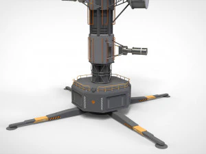 Научно-фантастическая антенна 7 3D Модель