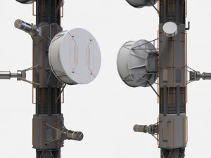 Научно-фантастическая антенна 7 3D Модель