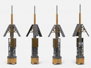 Sci fi antenna 7 Modello 3D