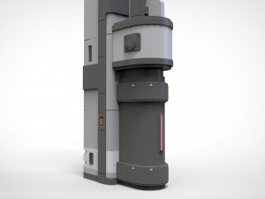 Sci fi antenna 7 Modello 3D