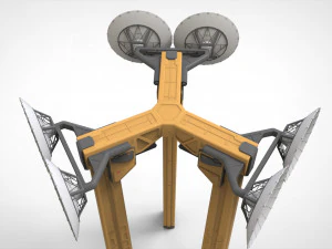 Научно-фантастическая антенна 7 3D Модель