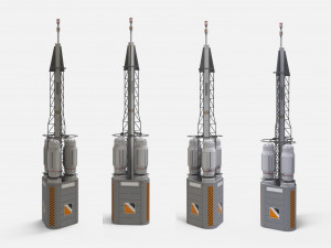 Sci fi antenna 7 Modello 3D