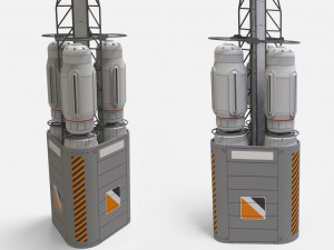 Sci fi antenna 7 Modello 3D