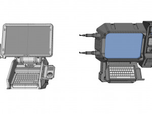 Sci fi terminal 1 Modelo 3D