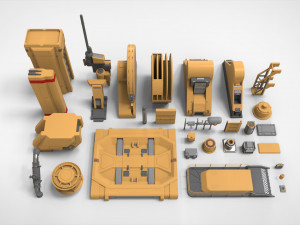 Sci-fi Architecture kitbash 37 Modelo 3D