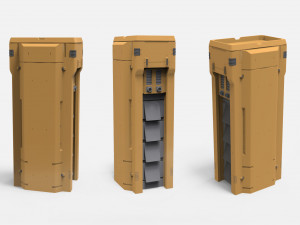Sci-fi Architecture kitbash 37 Modelo 3D