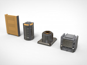 Sci-fi Architecture kitbash 37 Modelo 3D