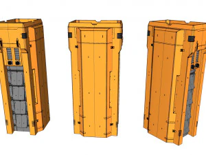 Kitbash o architekturze science-fiction 37 Model 3D