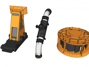 Sci-fi Architecture kitbash 37 Modelo 3D
