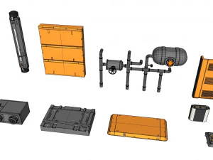 Kitbash o architekturze science-fiction 37 Model 3D