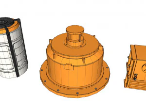 Kitbash o architekturze science-fiction 37 Model 3D