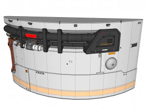 Sci-fi Architecture kitbash 38 3D Model