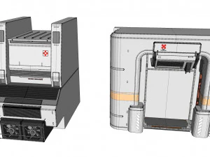 Sci-fi Architecture kitbash 38 3D Model