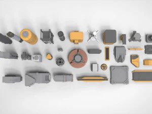 Kitbash di architettura fantascientifica 39 Modello 3D