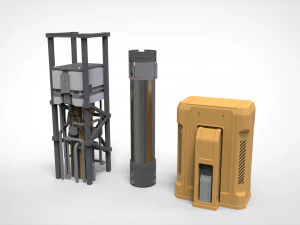 Kitbash di architettura fantascientifica 39 Modello 3D