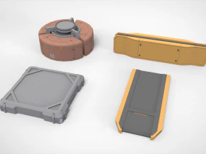 Kitbash di architettura fantascientifica 39 Modello 3D