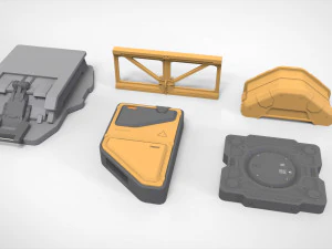 Kitbash di architettura fantascientifica 39 Modello 3D