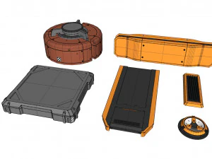 Kitbash di architettura fantascientifica 39 Modello 3D