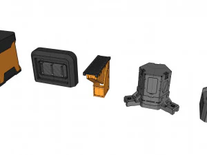 Kitbash di architettura fantascientifica 39 Modello 3D