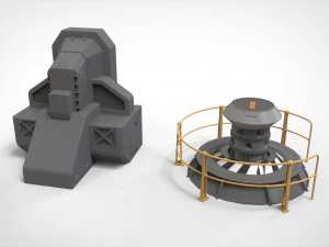 Sci-fi Architecture kitbash 40 3D Model