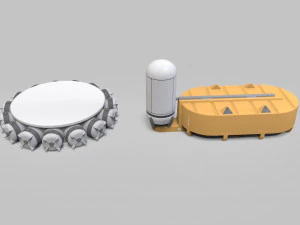 Sci-fi Architecture kitbash 40 3D Model