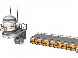 Sci-fi Architecture kitbash 40 Modèle 3D