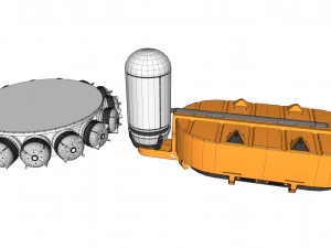 Sci-fi Architecture kitbash 40 3D Model