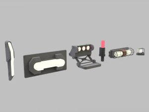 विज्ञान फाई प्रकाश व्यवस्था 8 3D मॉडल