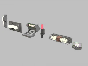 विज्ञान फाई प्रकाश व्यवस्था 8 3D मॉडल