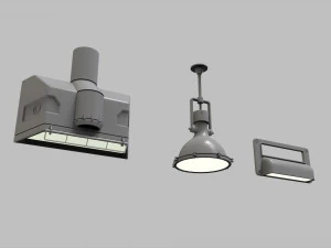 विज्ञान फाई प्रकाश व्यवस्था 8 3D मॉडल