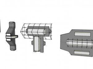 विज्ञान फाई प्रकाश व्यवस्था 8 3D मॉडल