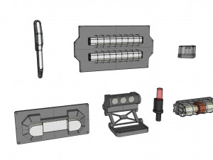 Sci fi lighting 8 3D 모델