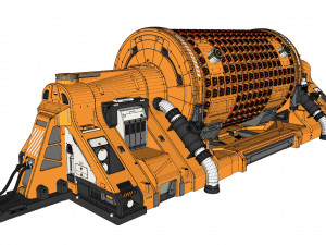 Sci fi Small modular reactor 3D मॉडल