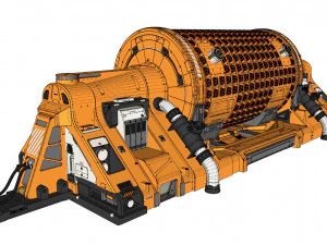 Fantascienza Piccolo reattore modulare Modello 3D
