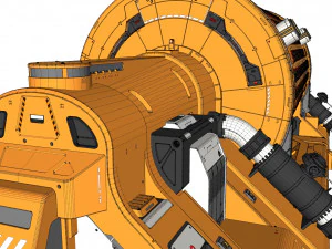 Fantascienza Piccolo reattore modulare Modello 3D