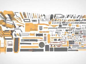 Sci-Fi architecture Elements collection 32 3D Model